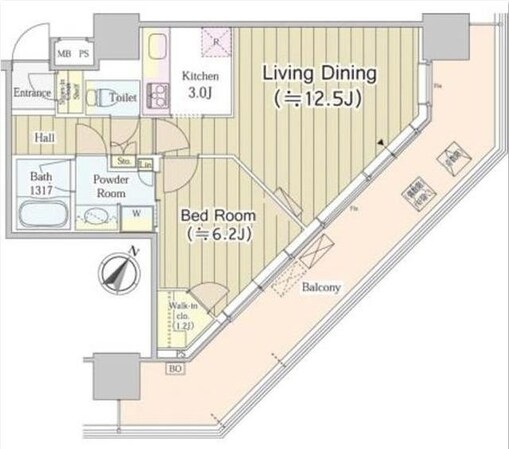 ユニゾンタワーの物件間取画像